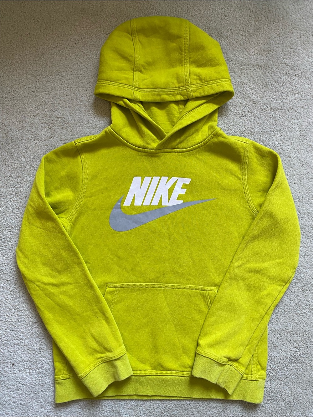 Nike Neon Acid Yellow Green Lime Pullover Hoodie
